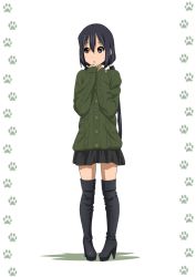Rule 34 | 1girl, black hair, boots, brown eyes, k-on!, long hair, nakano azusa, oku no shi, solo, thigh boots, thighhighs, twintails