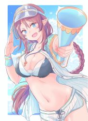 Rule 34 | 1girl, breasts, eclair milk, elf, highres, large breasts, misato (princess connect!), pointy ears, princess connect!, swimsuit, tagme