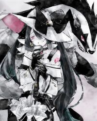 Rule 34 | 1girl, artist name, black bow, black choker, bow, choker, commentary, creatures (company), dark miku (project voltage), game freak, gen 8 pokemon, hat, hat bow, hat over one eye, hatsune miku, highres, holding, holding umbrella, luxury ball, microphone, monochrome, nintendo, number tattoo, obstagoon, painting (medium), pink eyes, poke ball, pokemon, pokemon (creature), pokemon on arm, project voltage, red circle, shoulder tattoo, spot color, tareme, tattoo, traditional media, twitter username, umbrella, user sin0a0601006, vocaloid, watercolor (medium), watermark