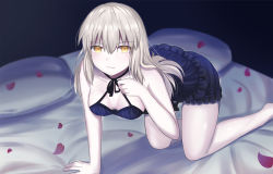 Rule 34 | 1girl, absurdres, all fours, artoria pendragon (fate), blonde hair, breasts, downblouse, fate/grand order, fate (series), hair between eyes, highres, long hair, looking at viewer, saber alter, sii artatm, small breasts, smile, smirk, solo, yellow eyes