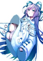 Rule 34 | 1girl, :o, absurdres, azur lane, babutan, blue eyes, blush, boots, bow, coat, commentary request, earmuffs, fur-trimmed coat, fur-trimmed sleeves, fur trim, hair bow, hair intakes, highres, long hair, looking at viewer, overcoat, purple hair, simple background, sleeves past fingers, sleeves past wrists, solo, tashkent (azur lane), thigh boots, thighhighs, very long hair, very long sleeves, white background, white coat, white footwear, white thighhighs