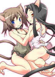 Rule 34 | animal ears, barefoot, bottomless, camisole, cat ears, cat tail, feet, hermmy, original, tail