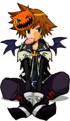 Rule 34 | candy, child, crown, gloves, halloween, kingdom hearts, lowres, mask, sora (kingdom hearts), wings