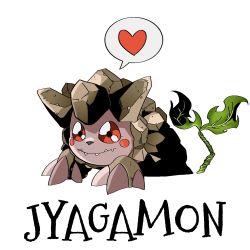 Rule 34 | digimon, heart, highres, jyagamon, leaf, monster, potato, red eyes, solo, tail