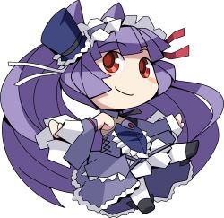 Rule 34 | 1girl, arc system works, ban! (bansankan), bare shoulders, celia (chaos code), chaos code, chibi, corset, detached sleeves, dress, fk digital, frilled dress, frills, full body, gothic lolita, hairband, hat, highres, lolita fashion, long hair, mini hat, mini top hat, official art, purple hair, red eyes, smile, solo, top hat, transparent background, very long hair