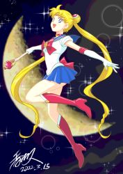 Rule 34 | bishoujo senshi sailor moon, cutie moon rod, heels, highres, long hair, moon, solo, tagme, tsukino usagi, very long hair