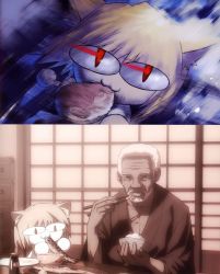 Rule 34 | 00s, :3, animal ears, blonde hair, boned meat, cat ears, cat tail, fish, food, meat, melty blood, neco-arc, red eyes, short hair, tail, tsukihime