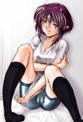 Rule 34 | 1girl, purple hair, shorts, socks, solo, tagme, yitsuse masami