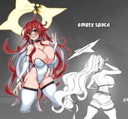Rule 34 | ass, breasts, green eyes, guilty gear, highres, jack-o&#039; valentine, large breasts, makinakid, red hair, wide hips
