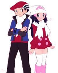Rule 34 | &gt;:(, 1boy, 1girl, beanie, black hair, black legwear, blue jacket, blush, clenched hand, creatures (company), crossed arms, dawn (pokemon), game freak, grey eyes, hair ornament, hat, jacket, long hair, looking at another, lowres, lucas (pokemon), nintendo, pink footwear, pokemon, pokemon dppt, pokemon platinum, red headwear, red jacket, red shirt, scarf, shirt, short hair, v-shaped eyebrows, white legwear, white scarf