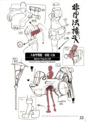 Rule 34 | 10s, 1girl, arrow (symbol), artist name, bare shoulders, breasts, character sheet, cherry blossoms, collar, concept art, flower, from behind, from side, hair flower, hair ornament, headgear, high heels, highres, hip vent, kanji, kantai collection, light smile, long hair, machinery, miniskirt, multiple views, official art, oil-paper umbrella, page number, pages, ponytail, reference work, shizuma yoshinori, simple background, sketch, skirt, smile, smokestack, text focus, thighhighs, turret, umbrella, white background, yamato (kancolle)