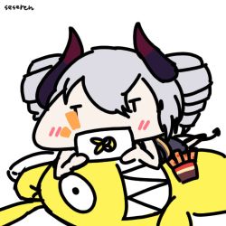 Rule 34 | 1girl, animated, animated gif, bronya zaychik, cellphone, covering own mouth, drill hair, lowres, phone, seseren, smartphone, twin drills