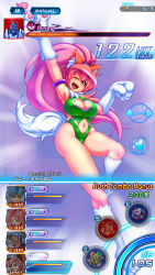 Rule 34 | 1girl, :d, absurdres, animal ears, animal hands, armor, blush, breasts, cat ears, cat tail, cleavage, cleavage cutout, closed mouth, clothing cutout, gloves, heart cutout, helmet, highres, large breasts, leotard, long hair, looking at viewer, millie chliette, navel, open mouth, perisie (star ocean), pink hair, ponytail, red eyes, roddick farrence, ryoi, short hair, smile, star ocean, star ocean first departure, tail