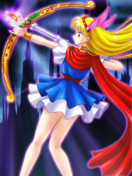 Rule 34 | 1990s (style), absurdres, akazukin chacha, arrow (projectile), blonde hair, bow, highres, magical princess, standing
