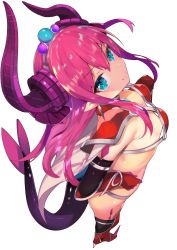 Rule 34 | 10s, 1girl, armor, armored boots, asymmetrical horns, bikini, bikini armor, black thighhighs, blue eyes, boots, breasts, cape, choker, detached sleeves, dragon tail, elizabeth bathory (brave) (fate), elizabeth bathory (fate), elizabeth bathory (fate/extra ccc), fate/extra, fate/extra ccc, fate/grand order, fate (series), flat chest, from above, from side, horns, knee boots, long hair, looking at viewer, oversized clothes, pauldrons, pink hair, pointy ears, red bikini, red footwear, shoes, shoulder armor, spiked shoes, spikes, standing, string bikini, swimsuit, tail, tetsubuta, thighhighs, tiara, two side up, white background, white cape