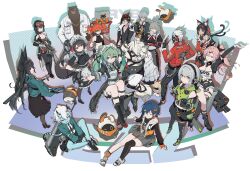 5boys 6+girls absurdres alexandrina_sebastiane anby_demara animal_ears anton_ivanov apron bangboo_(zenless_zone_zero) bear bear_boy bear_ears belle_(zenless_zone_zero) ben_bigger billy_kid black_dress black_hair blue_hair blue_skin breasts carrying carrying_person colored_skin corin_wickes crop_top cyborg dress ellen_joe eous_(zenless_zone_zero) eyepatch fins fish_tail furry furry_male grace_howard green_hair highres horns hoshimi_miyabi knee_strap koleda_belobog large_breasts long_hair maid maid_apron maid_headdress mihoyo multiple_boys multiple_girls nail_polish nekomiya_mana nicole_demara oni pink_hair princess_carry puffy_short_sleeves puffy_sleeves purple_eyes red_hair ryb shark_girl shark_tail short_sleeves single_thighhigh skin-covered_horns soukaku_(zenless_zone_zero) tail thighhighs twintails von_lycaon wise_(zenless_zone_zero) wolf_boy zenless_zone_zero