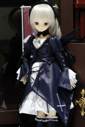 Rule 34 | 00s, 1girl, absurdres, doll joints, dress, figure, highres, joints, photo (medium), rozen maiden, silver hair, solo, suigintou