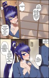 Rule 34 | 1boy, 1girl, artist request, ass, cheating (relationship), condom, dark-skinned male, dark skin, doggystyle, english text, hetero, highres, interracial, long hair, looking at viewer, mitsurugi meiya, muv-luv, netorare, ponytail, pubic hair, sex, sex from behind, shadow, source request, stealth sex, sweat