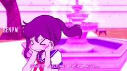 Rule 34 | 1girl, animated, animated gif, artist request, ayano aishi, english text, love lab (manga), lowres, parody, solo, yandere simulator