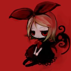 Rule 34 | bad id, bad pixiv id, chibi, eruri, hair ribbon, kagamine rin, lowres, red eyes, ribbon, solo, vocaloid, wings