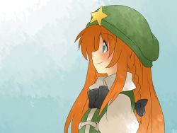Rule 34 | bad id, bad pixiv id, blue eyes, blue sky, bow, braid, comic, day, female focus, hair bow, hammer (sunset beach), hat, hong meiling, profile, red hair, silent comic, sky, smile, solo, star (symbol), touhou