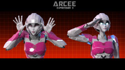 Rule 34 | 1girl, 3d, arcee, autobot, blender (medium), blue eyes, breasts, closed eyes, colored skin, expressions, glowing, glowing eyes, helmet, highres, humanoid robot, jpl-animation, medium breasts, metal skin, pink lips, robot, robot girl, science fiction, solo, tongue, tongue out, transformers, upper body, white skin