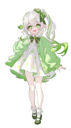 Rule 34 | + +, 1girl, :d, arm at side, bare legs, blush, bow, bowtie, brooch, cardigan, collared dress, dress, full body, genshin impact, gradient hair, green bow, green bowtie, green cardigan, green eyes, green footwear, green hair, hair between eyes, hair bow, hand on own chest, head tilt, highres, jewelry, long hair, long sleeves, looking at viewer, multicolored hair, myless, nahida (genshin impact), open cardigan, open clothes, open mouth, pleated dress, shoes, short dress, side ponytail, sidelocks, simple background, sleeves past wrists, smile, socks, solo, streaked hair, white background, white dress, white hair, white socks