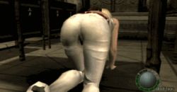 Rule 34 | 1girl, animated, animated gif, ashley graham, ass, blonde hair, cameltoe, capcom, female focus, from behind, lowres, resident evil, resident evil 4, table