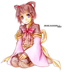 Rule 34 | 1girl, bow, character name, copyright name, gensou suikoden, gensou suikoden v, lowres, lyon (suikoden), pink bow, solo