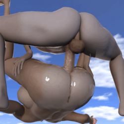 Rule 34 | 1girl, 3d, animated, animated gif, anus, ass, bouncing breasts, breasts, brown hair, censored, erection, hana no yousei, huge ass, large breasts, lowres, missionary, navel, nipples, penis, pubic hair, sex, short hair, spread legs, tan, tanline, testicles, vaginal