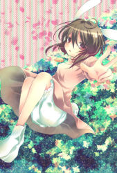 Rule 34 | 1girl, animal ears, bloomers, carrot, female focus, foreshortening, inaba tewi, pochi-t, rabbit ears, rabbit girl, rabbit tail, solo, tail, touhou, underwear, v