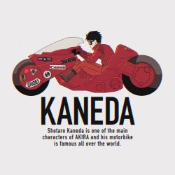 Rule 34 | akira (manga), canon (company), citizen (company), english text, highres, jacket, kaneda shoutarou&#039;s bike, kaneda shoutarou (akira), motor vehicle, motorcycle, shoei, tagme