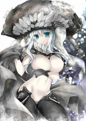 Rule 34 | 10s, 1girl, abyssal ship, blue eyes, blush, bodysuit, breasts, cape, gloves, glowing, glowing eyes, groin, jpeg artifacts, kadokawa games, kantai collection, kino (kino konomi), kino konomi, large breasts, long hair, looking at viewer, no nipples, pale skin, silver hair, solo, wo-class aircraft carrier