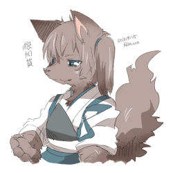 Rule 34 | 10s, 1girl, animal ears, animalization, blue eyes, furry, furry female, kaga (kancolle), kantai collection, lowres, rebecca (keinelove), tail, wolf ears, wolf tail