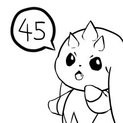 Rule 34 | black eyes, digimon, digimon (creature), horns, long ears, looking at viewer, lopmon, open mouth, solo