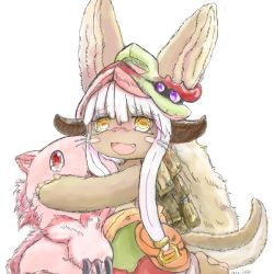 Rule 34 | 10s, artist request, rabbit, furry, made in abyss, mitty (made in abyss), nanachi (made in abyss), white hair