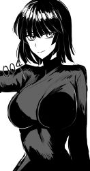 Rule 34 | 1girl, absurdres, breasts, dress, female focus, fubuki (one-punch man), highres, large breasts, looking at viewer, one-punch man, solo