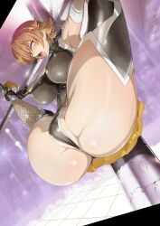 Rule 34 | 1girl, absurdres, ass, ass focus, bdsm, blue eyes, blush, bondage, boots, bound, breasts, butt crack, cameltoe, earrings, embarrassed, flexible, full body, game cg, highleg, highleg leotard, highres, huge ass, humiliation, igawa sakura, jet yowatari, jewelry, large breasts, legs up, leotard, miniskirt, moaning, partially visible vulva, restrained, revealing clothes, saliva, shiny clothes, shiny skin, skindentation, skirt, spread legs, taimanin (series), taimanin asagi, taimanin suit, thigh boots, thong leotard, wide hips