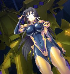 Rule 34 | 1girl, bodysuit, breasts, fortified suit, highres, large breasts, long hair, muv-luv, muv-luv alternative, muv-luv total eclipse, pilot suit, solo, tagme, takamura yui