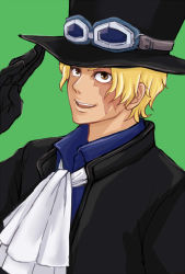 Rule 34 | 1boy, blonde hair, goggles, hat, male focus, one piece, sabo (one piece), scar, solo, top hat