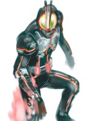Rule 34 | 1boy, antennae, bad id, bad pixiv id, glowing, kamen rider, kamen rider 555, kamen rider faiz, kuppipi ramutarou, male focus, sketch, solo, white background