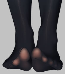 Rule 34 | 1girl, black pantyhose, close-up, commentary request, feet, grey background, gurande (g-size), highres, no shoes, original, pantyhose, simple background, solo, toes
