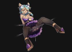 Rule 34 | 1girl, aqua hair, blonde hair, bound, breasts, breasts out, choker, corset, dark-skinned female, dark skin, drill hair, evelynn (league of legends), female focus, food, food on head, green eyes, high heels, highres, league of legends, multicolored hair, nipples, object on head, open mouth, pantyhose, pussy, pussy juice, pussy juice drip, pussy juice drip through clothes, saliva, shuuko (s h uuko), small breasts, solo, spread legs, spreader bar, streaked hair, sugar rush evelynn, tan, teeth, torn clothes, torn pantyhose, whipped cream