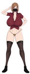 Rule 34 | breasts, full body, highres, jujutsu kaisen, kugisaki nobara, large breasts, legs, long legs, mature female, short hair