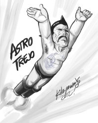 Rule 34 | 10s, 1boy, 2012, android, armpit hair, atom (tetsuwan atom), bulge, crossover, danny trejo, facial hair, flying, fusion, kilayman, male focus, manly, mustache, parody, topless male, solo, tattoo, tetsuwan atom, thrusters
