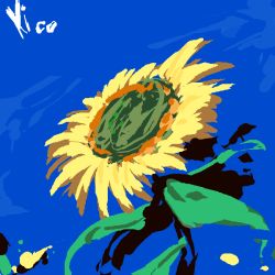 Rule 34 | artist request, day, flower, nature, no humans, original, signature, sky, sunflower