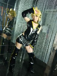 Rule 34 | cosplay, highleg, highleg leotard, kagamine len, kagamine len (cosplay), leotard, photo (medium), project diva (series), project diva 2nd, solo, vocaloid