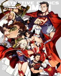 Rule 34 | 5boys, 5girls, alien, amazon warrior, animal, arrow (projectile), barry allen, beard, belt, black canary, black hair, blonde hair, blue eyes, boots, bow (weapon), breasts, brown hair, cape, clark kent, cleavage, cleavage cutout, clothing cutout, conner kent, dc comics, dog, domino mask, facial hair, flash (series), gloves, green arrow, green arrow (series), green lantern, green lantern (series), hal jordan, hat, hawkgirl, jacket, jewelry, justice league, kal-el, kon-el, krypto, kryptonian, leotard, long hair, mask, multiple boys, multiple girls, oliver queen, pants, power girl, quiver, red cape, red footwear, ring, s shield, shirt, shoes, short hair, sleeveless, starshadowmagician, superboy, supergirl, superman, superman (series), t-shirt, the flash, weapon, wings, wonder woman, wonder woman (series)