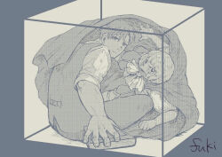 Rule 34 | 2boys, artist name, book, box, cape, commentary request, cramped, fuki (qeeppeeq), gash bell, greyscale, in box, in container, konjiki no gash!!, konjiki no gash!! 2, looking at viewer, male focus, monochrome, multiple boys, open mouth, puffy short sleeves, puffy sleeves, short sleeves, signature, sleeves rolled up, takamine kiyomaro, vest