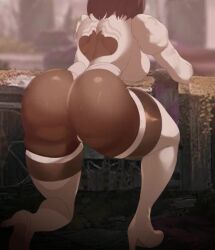 Rule 34 | 1girl, 2b (nier:automata), 2p (nier:automata), aiming, animated, artist name, ass, ass shake, back, back cutout, bouncing, bouncing ass, bouncing breasts, breasts, clothing cutout, commentary, crossover, curvy, dark-skinned female, dark skin, english commentary, firing, gloves, goddess of victory: nikke, gun, hairband, highleg, highleg leotard, holding, holding gun, holding weapon, huge ass, large breasts, leotard, lowres, nier:automata, nier (series), okaimikey, puffy sleeves, short hair, solo, sound, tagme, thick thighs, thighhighs, thighs, ugoira, video, weapon, white hair, wide hips